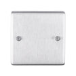 EuroLite Electrical Satin Stainless Steel / Single Blank Plate / (With Black Trim) Eurolite Stainless Steel Single Blank Plate - Satin Stainless Steel (With Black Trim)