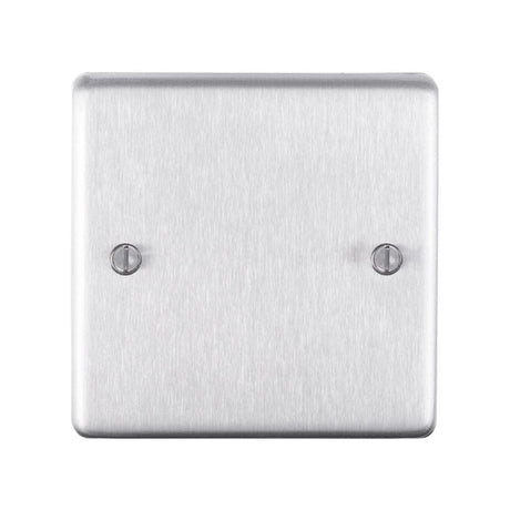 EuroLite Electrical Satin Stainless Steel / Single Blank Plate / (With Black Trim) Eurolite Stainless Steel Single Blank Plate - Satin Stainless Steel (With Black Trim)