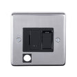 EuroLite Electrical EuroLite / Polished Stainless Steel / Switched Fuse Spur Eurolite Stainless Steel Switched Fuse Spur - Polished Stainless Steel (With Black Trim)