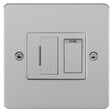 EuroLite Electrical Polished Stainless Steel / Switched Fuse Spur / (With White Trim) Eurolite Stainless Steel Switched Fuse Spur - Polished Stainless Steel (With White Trim)