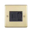 EuroLite Electrical Satin Brass / Switched Fuse Spur / (With Black Trim) Eurolite Stainless Steel Switched Fuse Spur - Satin Brass (With Black Trim)