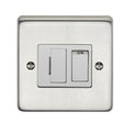 EuroLite Electrical Satin Stainless Steel / Switched Fuse Spur / (With White Trim) Eurolite Stainless Steel Switched Fuse Spur - Satin Stainless Steel (With White Trim)