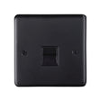 EuroLite Electrical Matt Black / Telephone Slave / (With Black Trim) Eurolite Stainless Steel Telephone Slave - Matt Black (With Black Trim)