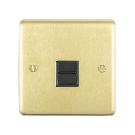 EuroLite Electrical Satin Brass / Telephone Slave / (With Black Trim) Eurolite Stainless Steel Telephone Slave - Satin Brass (With Black Trim)