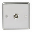EuroLite Electrical Polished Stainless Steel / TV / (With White Trim) Eurolite Stainless Steel TV - Polished Stainless Steel (With White Trim)