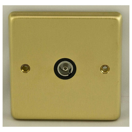 EuroLite Electrical Satin Brass / TV / (With Black Trim) Eurolite Stainless Steel TV - Satin Brass (With Black Trim)