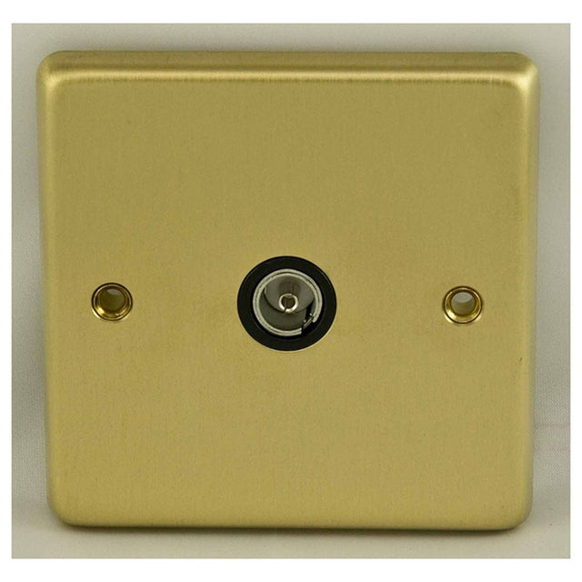 EuroLite Electrical Satin Brass / TV / (With Black Trim) Eurolite Stainless Steel TV - Satin Brass (With Black Trim)