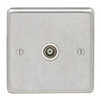 EuroLite Electrical Satin Stainless Steel / TV / (With White Trim) Eurolite Stainless Steel TV - Satin Stainless Steel (With White Trim)