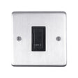 EuroLite Electrical Satin Stainless Steel / Unswitched Fuse Spur / (With Black Trim) Eurolite Stainless Steel Unswitched Fuse Spur - Satin Stainless Steel (With Black Trim)