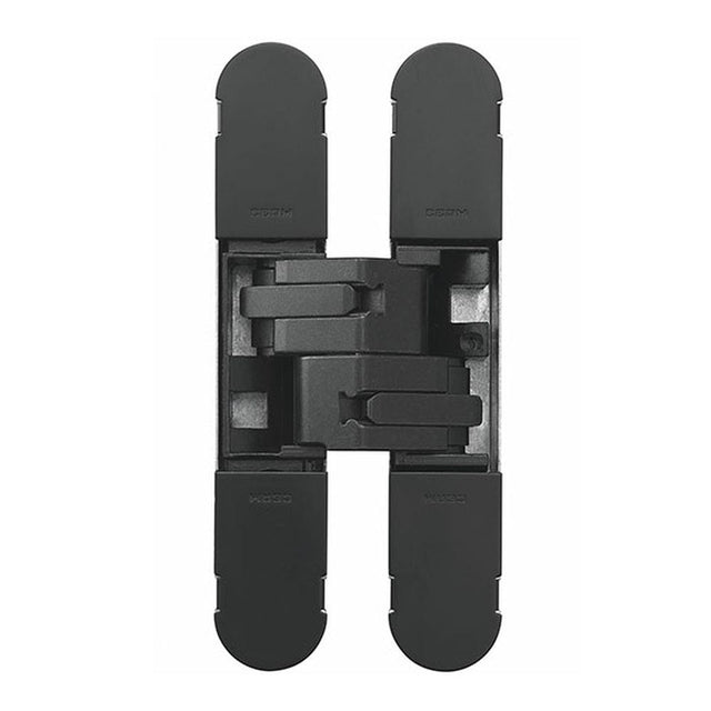Eurospec Hinges Matt Black Varnish / Concealed Hinges / 4" x (102mm) Eurospec - 100mm Ceam 3D Concealed Hinge 1131 - Matt Black Varnish