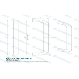 Eurospec Door Furniture Matt Black / Pull Handles (Bolt Through) Eurospec - 19mm D Pull Handle 300mm Centres - Matt Black