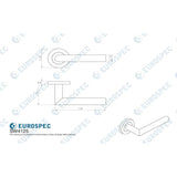 Eurospec Door Furniture Satin Stainless Steel / Round Rose Eurospec - 19mm Dia. Grade 4 Mitred Safety Lever on Round Rose - Satin Stainless