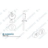 Eurospec Door Furniture Satin Stainless Steel / Euro Profile Escutcheons Eurospec - 2 Star Security Escutcheon Set