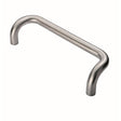 Eurospec Door Furniture Satin Stainless Steel / Pull Handles (Bolt Through) Eurospec - 25mm Cranked Pull Handle 300mm Centres - Satin Stainless Steel