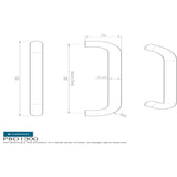 Eurospec Door Furniture Satin Stainless Steel / Pull Handles (Bolt Through) Eurospec - 25mm D Pull Handles 300mm Centres - Satin Stainless Steel