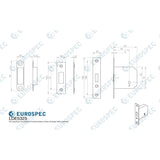 Eurospec Locks & Latches Satin Nickel / 3 Lever Deadlock / 2.5" / 65mm Eurospec - 3 Lever Deadlock 64mm - Satin Nickel
