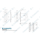 Eurospec Locks & Latches Satin Stainless Steel / 5 Lever Sashlocks / 3" / 76mm Eurospec - 5 Lever Sashlock 76mm - Satin Stainless Steel