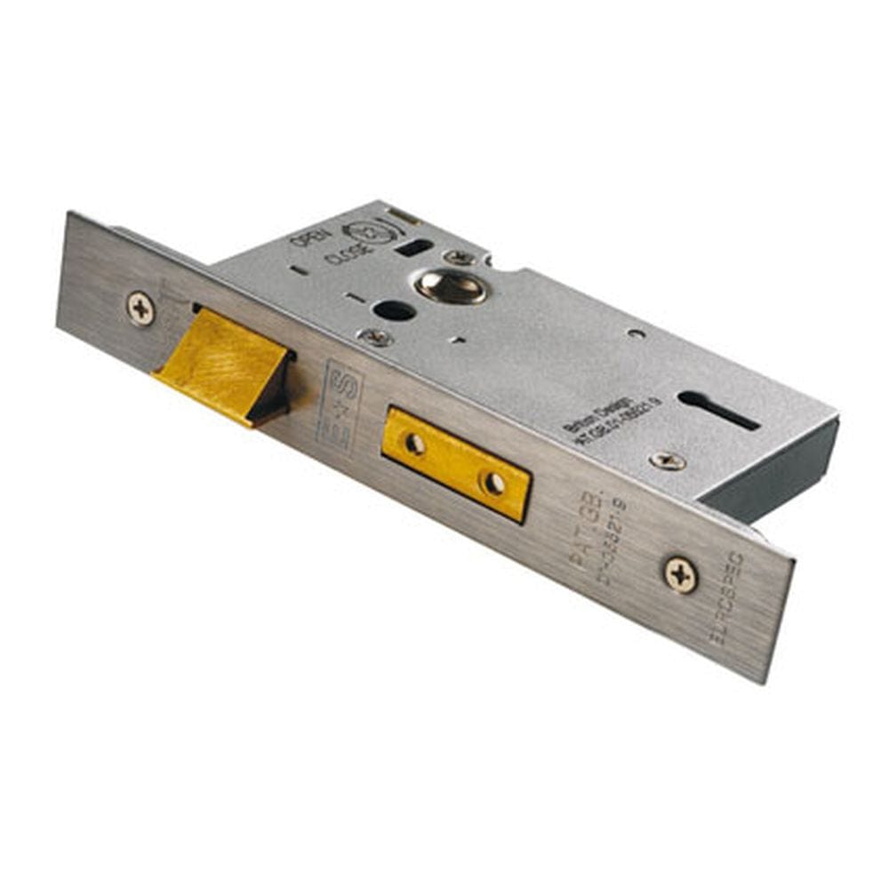 Eurospec Locks & Latches Satin Stainless Steel / 5 Lever Sashlocks / 3" / 76mm Eurospec - 5 Lever Sashlock 76mm - Satin Stainless Steel