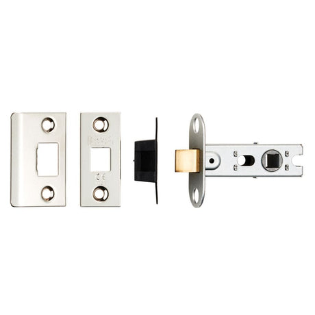 Eurospec Locks & Latches Nickel Plated / Tubular Mortice Latch / 2.5" Eurospec - 64Mm Ce B/T Tubular Mortice Latch Square - Nickel Plate