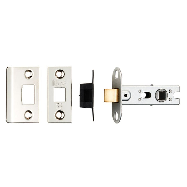 Eurospec Locks & Latches Nickel Plated / Tubular Mortice Latch / 2.5" Eurospec - 64Mm Ce B/T Tubular Mortice Latch Square - Nickel Plate
