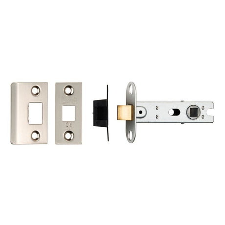 Eurospec Locks & Latches Satin Nickel / Tubular Mortice Latch / 3" Eurospec - 76Mm Ce B/T Tubular Mortice Latch Square - Satin Nickel