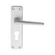 Eurospec Door Furniture Satin Anodised Aluminium / Euro Profile Lock Handles Eurospec - Aluminium Lever on Euro Lock Backplate - Satin Anodised Aluminium