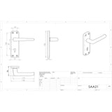 Eurospec Door Furniture Satin Anodised Aluminium / Euro Profile Lock Handles Eurospec - Aluminium Lever on Lock Backplate - Satin Anodised Aluminium