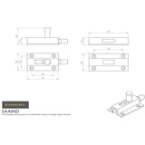 Eurospec Accessories Satin Anodised Aluminium / Yes Eurospec - Aluminium Toilet Indicator Bolt - Satin Anodised Aluminium