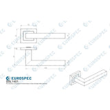 Eurospec Door Furniture Matt Black / Square Rose Eurospec - Alvar Designer Lever on Sprung Square Rose - Matt Black