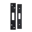 Eurospec Locks & Latches Matt Black / Forend Strike & Fixing Packs Eurospec - Architectural Deadlock Forend & Strike Pack - Matt Black
