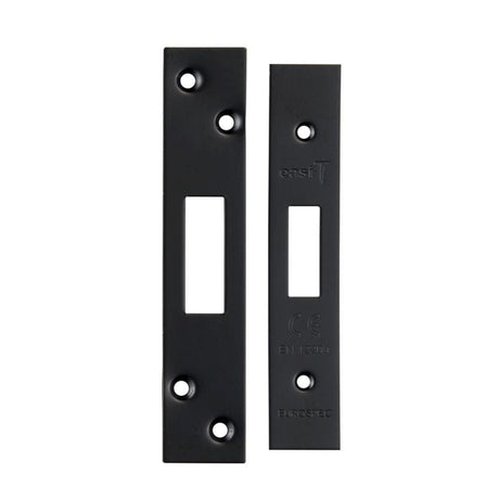 Eurospec Locks & Latches Matt Black / Forend Strike & Fixing Packs Eurospec - Architectural Deadlock Forend & Strike Pack - Matt Black
