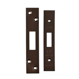 Eurospec Locks & Latches Matt Bronze / Forend Strike & Fixing Packs Eurospec - Architectural Deadlock Forend & Strike Pack - Matt Bronze