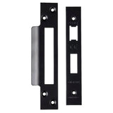 Eurospec Locks & Latches Matt Black / Forend Strike & Fixing Packs Eurospec - Architectural Sashlock Forend & Strike Pack - Matt Black