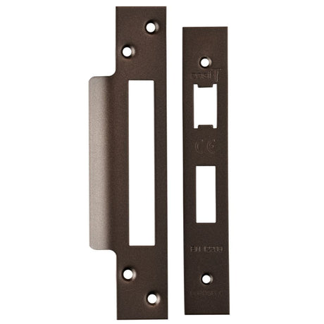 Eurospec Locks & Latches Matt Bronze / Forend Strike & Fixing Packs Eurospec - Architectural Sashlock Forend & Strike Pack - Matt Bronze
