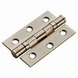 Eurospec Hinges Satin Nickel / Ball Bearing Hinges / 3" (76mm) Eurospec - Ball Bearing Hinge Non Grade 76 x 51mm - Satin Nickel Plated