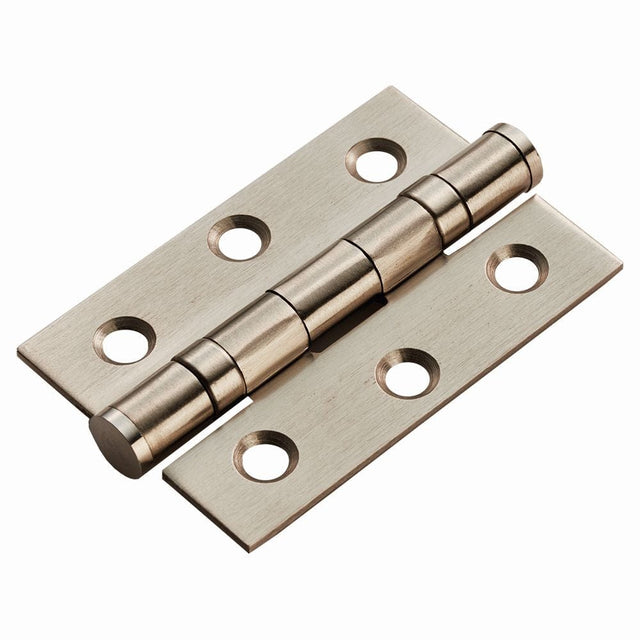 Eurospec Hinges Satin Nickel / Ball Bearing Hinges / 3" (76mm) Eurospec - Ball Bearing Hinge Non Grade 76 x 51mm - Satin Nickel Plated