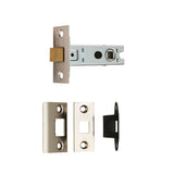 Eurospec Locks & Latches Nickel Plated / Tubular Mortice Latch Eurospec - Bolt Through Tubular Latch Square - Nickel Plate
