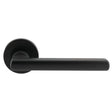 Eurospec Door Furniture Matt Black / Round Rose Eurospec - Carlton Lever on Sprung Rose - Matt Black