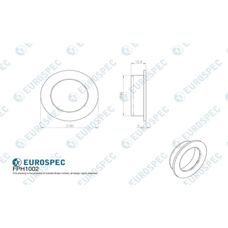 Eurospec Cabinet Hardware Polished Stainless Steel / Flush Handle / Round Eurospec - Circular Flush Pull - Bright Stainless Steel