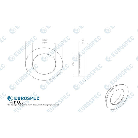 Eurospec Cabinet Hardware Polished Stainless Steel / Flush Handle / Round Eurospec - Circular Flush Pull - Bright Stainless Steel