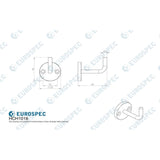 Eurospec Accessories Satin Stainless Steel / Single Coat Hooks Eurospec - Coat Hook - Satin Stainless Steel
