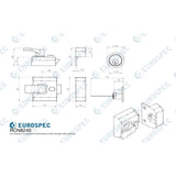 Eurospec Locks & Latches Polished Chrome / 40mm Eurospec - Contract Rim Cylinder Nightlatch 40mm - Polished Chrome