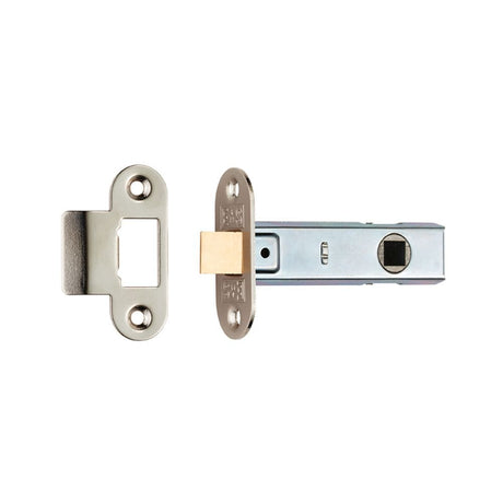 Eurospec Locks & Latches Nickel Plated / Tubular Mortice Latch Eurospec - Contract Standard Tubular Latch Radius - Nickel Plate