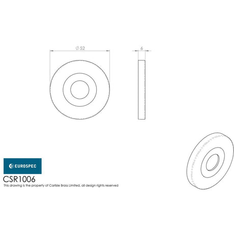 Eurospec Door Furniture Satin Stainless Steel Eurospec - CSL Rose Pack - Satin Stainless Steel