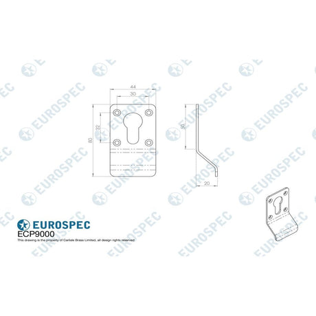 Eurospec Door Furniture Satin Anodised Aluminium / Euro Profile Cylinder Pull Eurospec - Cylinder Pull Euro profile - Satin Anodised Aluminium