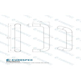 Eurospec Door Furniture Satin Anodised Aluminium / Pull Handles (Bolt Through) Eurospec - D Pull Handle - Satin Anodised Aluminium