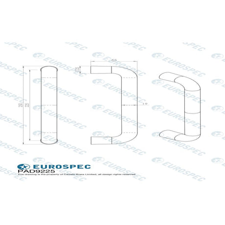 Eurospec Door Furniture Satin Anodised Aluminium / Pull Handles (Bolt Through) Eurospec - D Pull Handle - Satin Anodised Aluminium