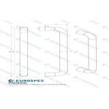 Eurospec Door Furniture Satin Anodised Aluminium / Pull Handles (Bolt Through) Eurospec - D Pull Handle - Satin Anodised Aluminium