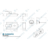 Eurospec Locks & Latches Polished Chrome / 60mm / Deadlocking Nightlatch Eurospec - Deadlocking Rim Cylinder Nightlatch 60mm - Polished Chrome