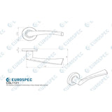 Eurospec Door Furniture Satin Stainless Steel / Round Rose Eurospec - Designer Lever on Sprung Rose - Satin Stainless Steel